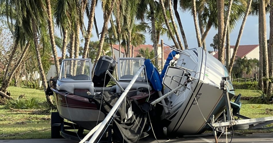 Boats after Hurricane Ian